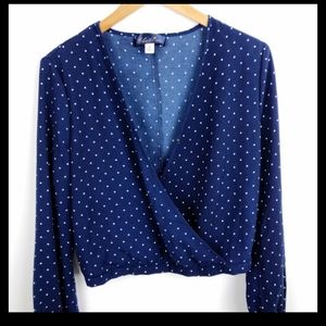 Francesca's Blue Rain Top size M